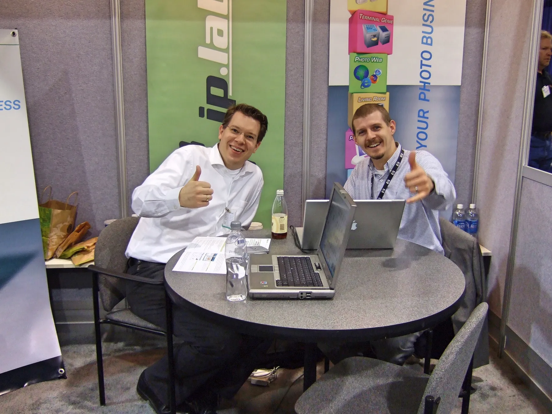 frank thelen and marc sieberger ip labs booth